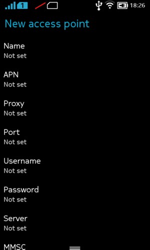 Enter MMS information