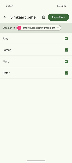 Selecteer Importeren