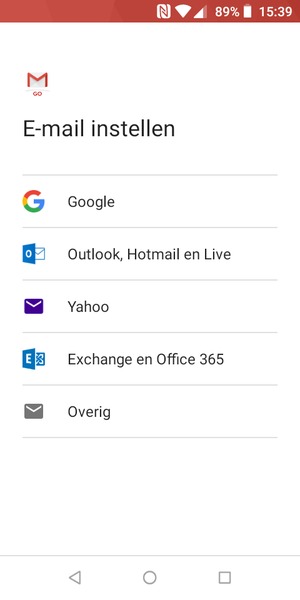 Selecteer Outlook, Hotmail en Live