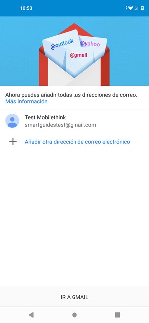 Seleccione IR A GMAIL