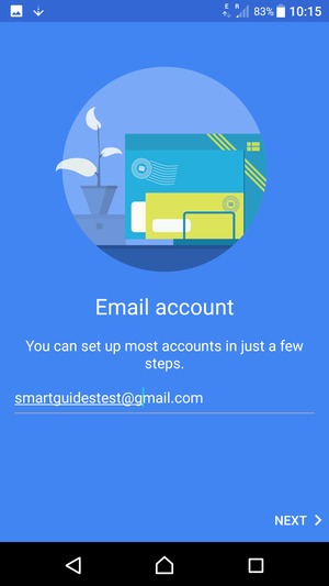 Enter your Hotmail address and select NEXT