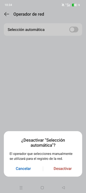Seleccione Desactivar