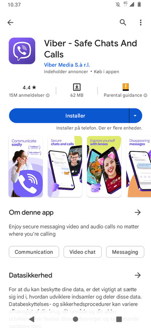 Vælg Installer
