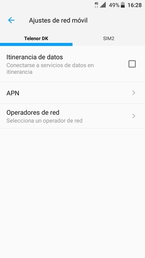 Seleccione Public y APN