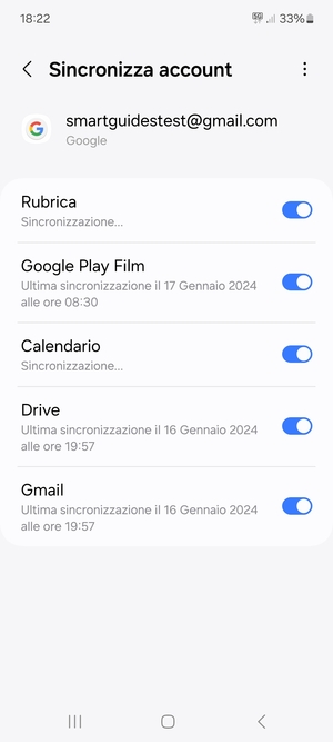Le tue informazioni verranno sincronizzate