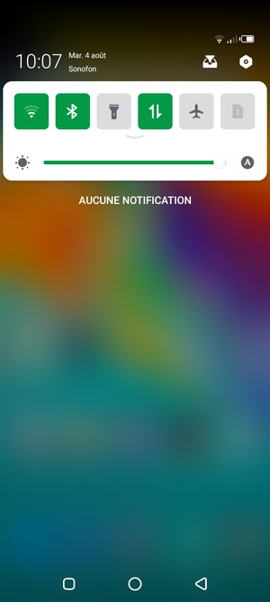 Déroulez à nouveau le menu du haut