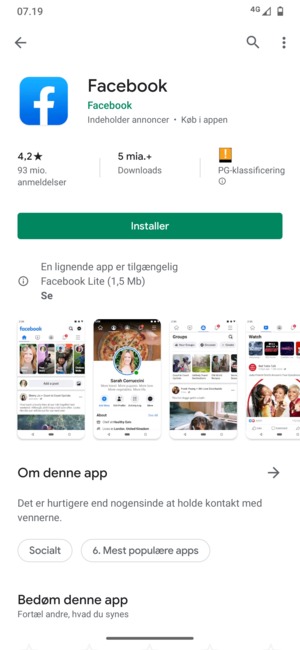 Vælg Installer