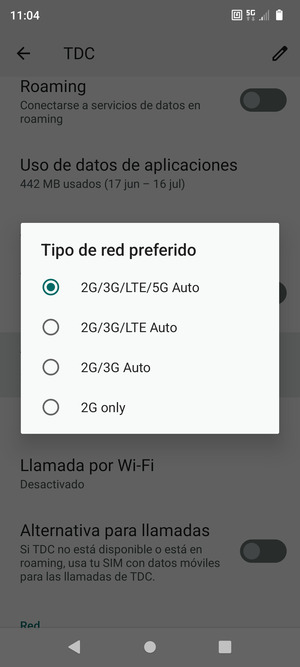 Seleccione la opción deseada
