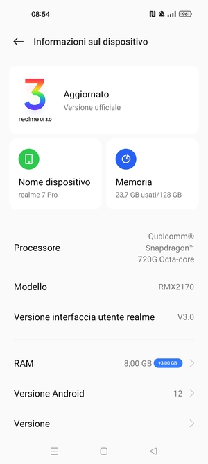 Seleziona realme ui