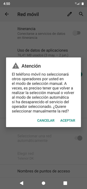 Seleccione ACEPTAR