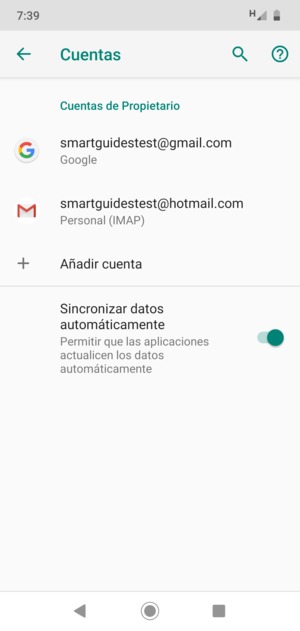 Seleccione su cuenta Google