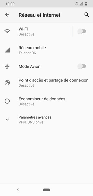 Sélectionnez Réseau mobile