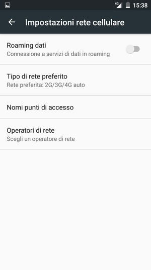 Seleziona Nomi punti di acceso