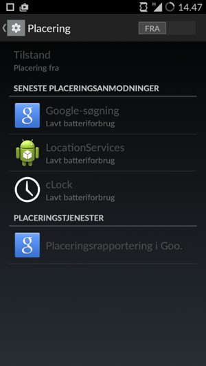 Slå Placering fra