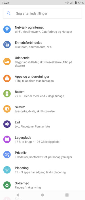 Vælg Netværk og internet