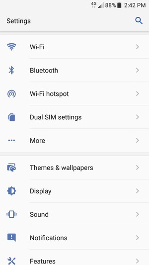 Select Dual SIM settings