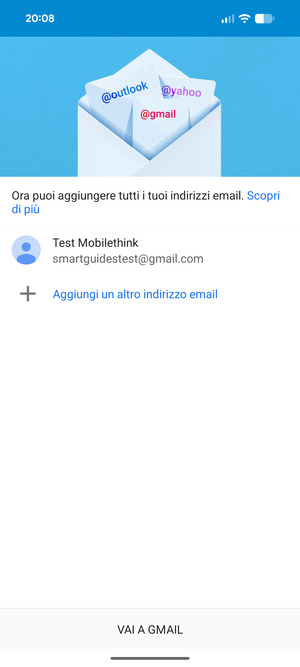 Seleziona VAI A GMAIL