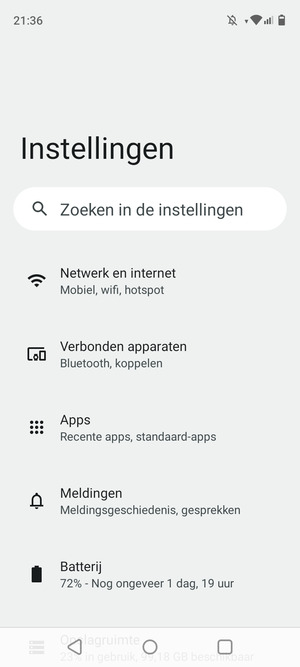 Selecteer Netwerk en internet