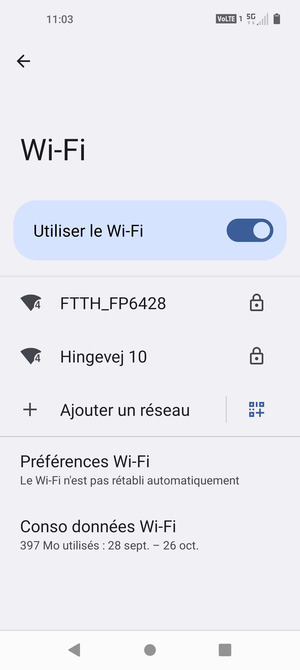 Sélectionnez le réseau sans fil auquel vous souhaitez vous connecter