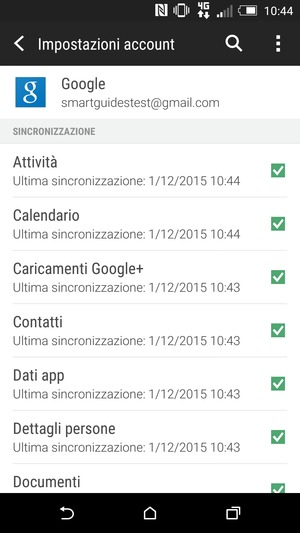 Seleziona il tasto Menu