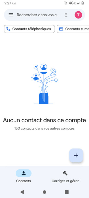 Sélectionnez Corriger et gérer