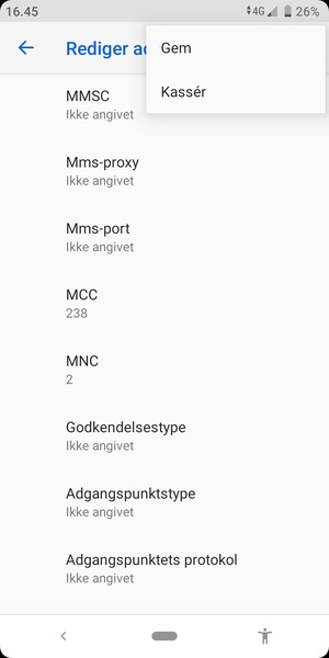 Vælg Gem