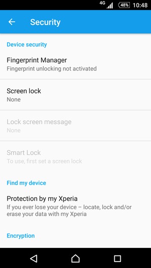 Select Screen lock