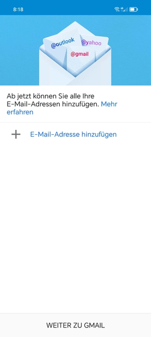 Wählen Sie E-Mail-Adresse hinzufügen