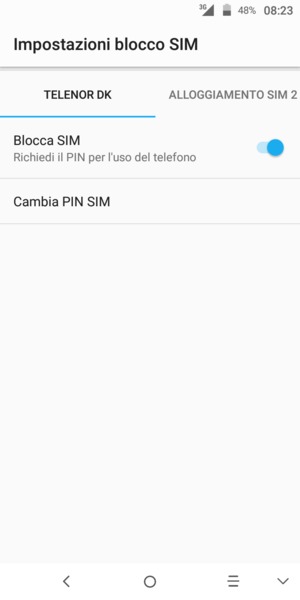 Seleziona Public e Cambia PIN SIM