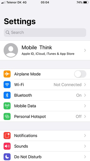 Select Apple ID, iCloud, iTunes & App Store