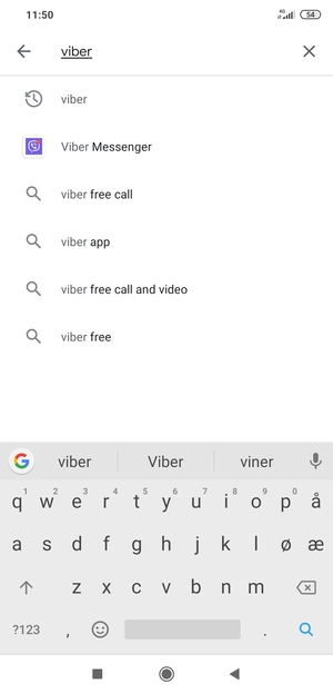 Skriv inn applikasjonsnavnet og velg Søk