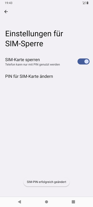 Ihre SIM-PIN wurde geändert