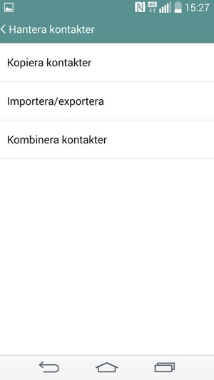 Välj Importera/exportera