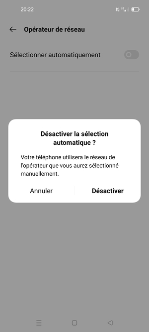 Sélectionnez Désactiver