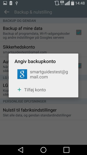 Vælg din sikkerhedskonto