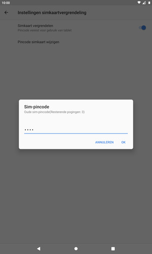 Voer uw Oude sim-pincode in en selecteer OK