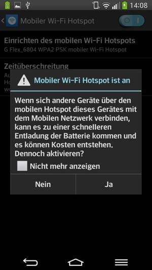 Wählen Sie Ja