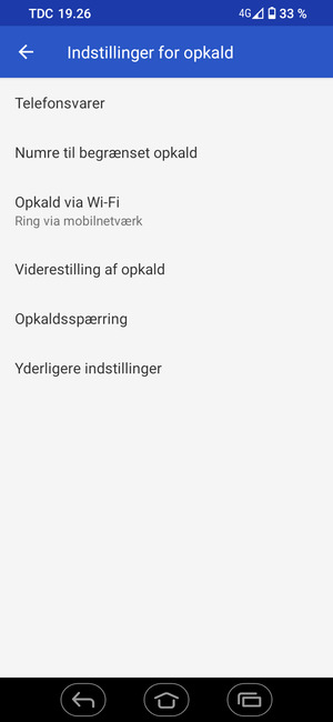 Vælg Telefonsvarer