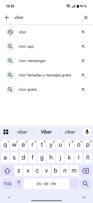 Introduzca el nombre de la aplicación y seleccione Buscar