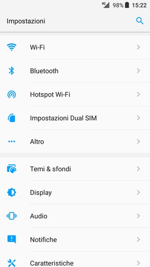 Seleziona Impostazioni Dual SIM