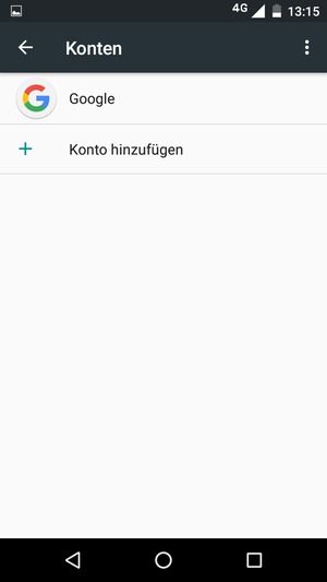Wählen Sie Google