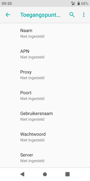Voer internetgegevens in