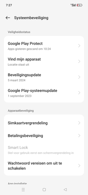 Selecteer Simkaartvergrendeling