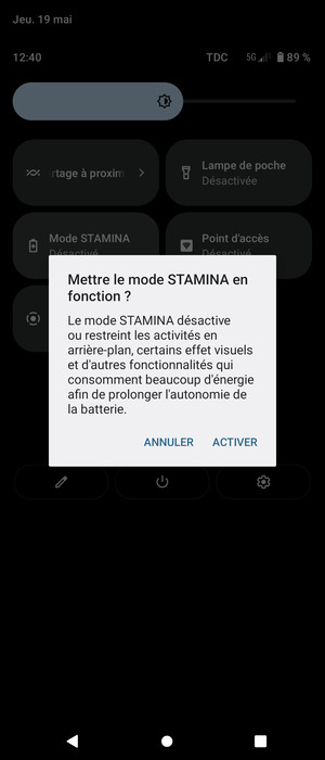Sélectionnez ACTIVER