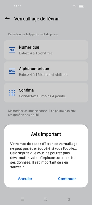 Sélectionnez Continuer