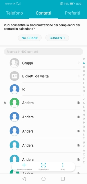 Seleziona Altro