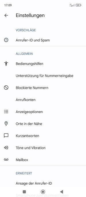 Wählen Sie Mailbox