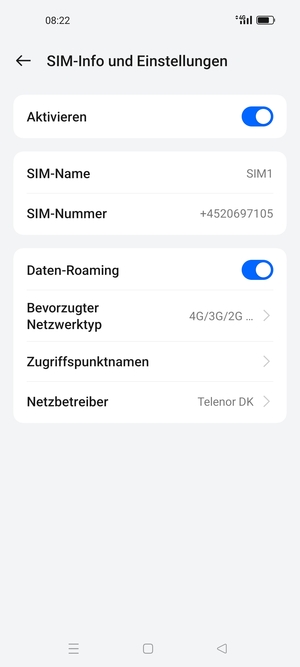 Schalten Sie Daten-Roaming an oder aus