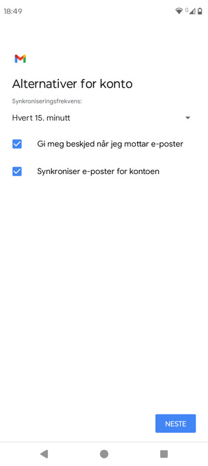 Velg NESTE