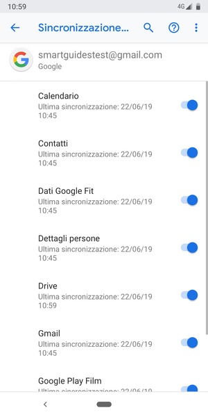 Seleziona il tasto Menu